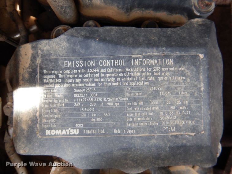 image for item DP4160 2014 Komatsu PC490LC-10  excavator