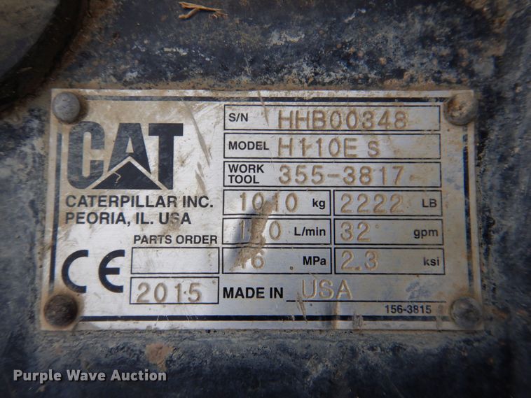 image for item DR1833 2015 Caterpillar H110E S  breaker