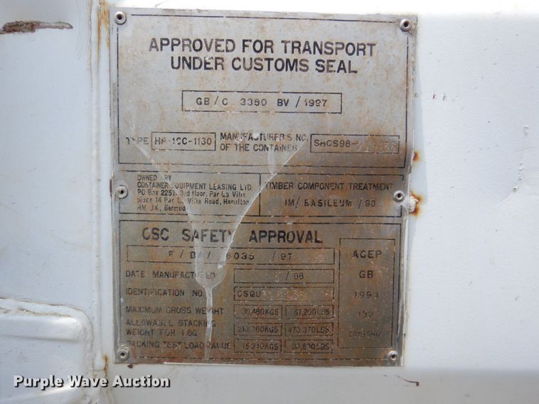 image for item DR1851 1998  storage container