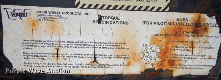 image for item DH8540 1996 Transcraft Eagle W2  flatbed trailer