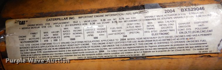 image for item DH8542 2005 Freightliner Century Class ST  semi truck