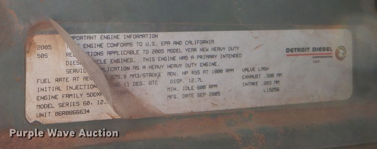 image for item DJ8959 2006 Sterling L9500  crane truck