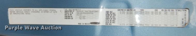 image for item DK0490 2016 Freightliner Cascadia 125  semi truck