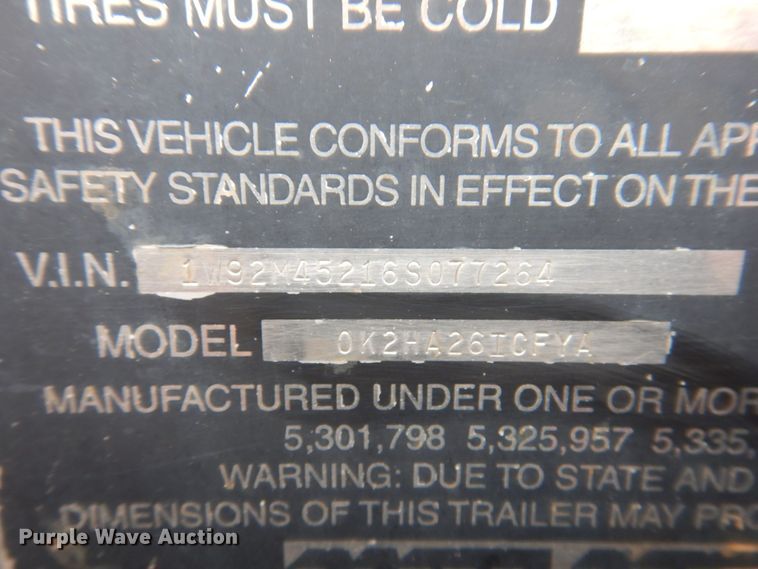 image for item DL3759 2006 Wilkins 0K2HA26ICFYA  walking floor trailer