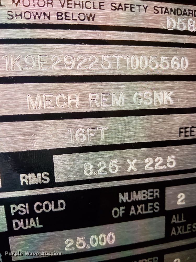 image for item DL4253 1996 Kalyn Siebert MRG-35T  lowboy equipment trailer