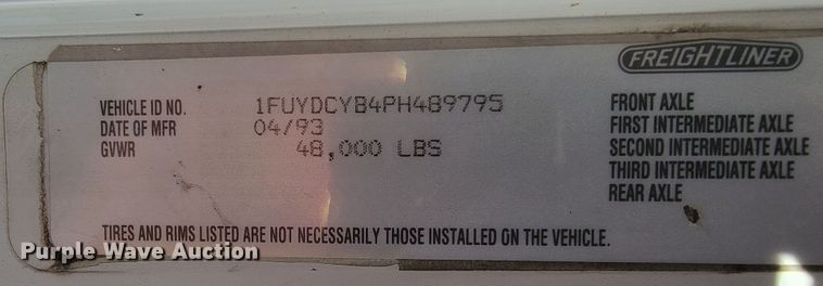 image for item JL9401 1993 Freightliner FLD  flatbed truck