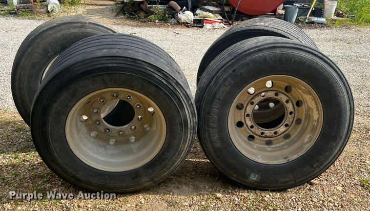 image for item KC9909 (4) Michelin 445/50R22.5 tires and wheels
