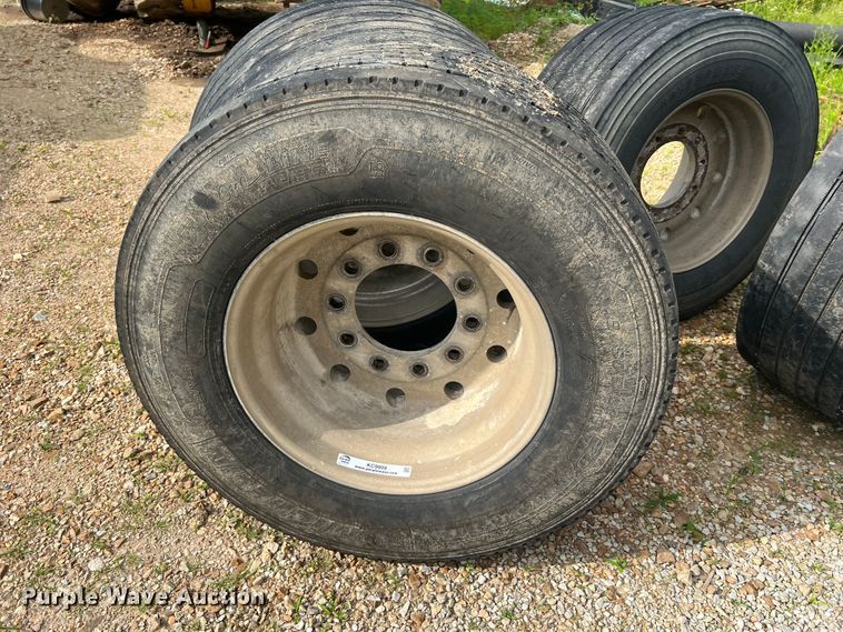 image for item KC9909 (4) Michelin 445/50R22.5 tires and wheels