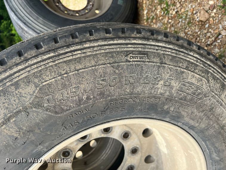 image for item KC9909 (4) Michelin 445/50R22.5 tires and wheels