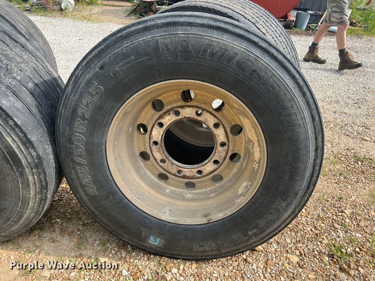 image for item KC9909 (4) Michelin 445/50R22.5 tires and wheels