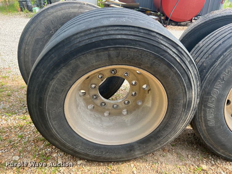 image for item KC9909 (4) Michelin 445/50R22.5 tires and wheels