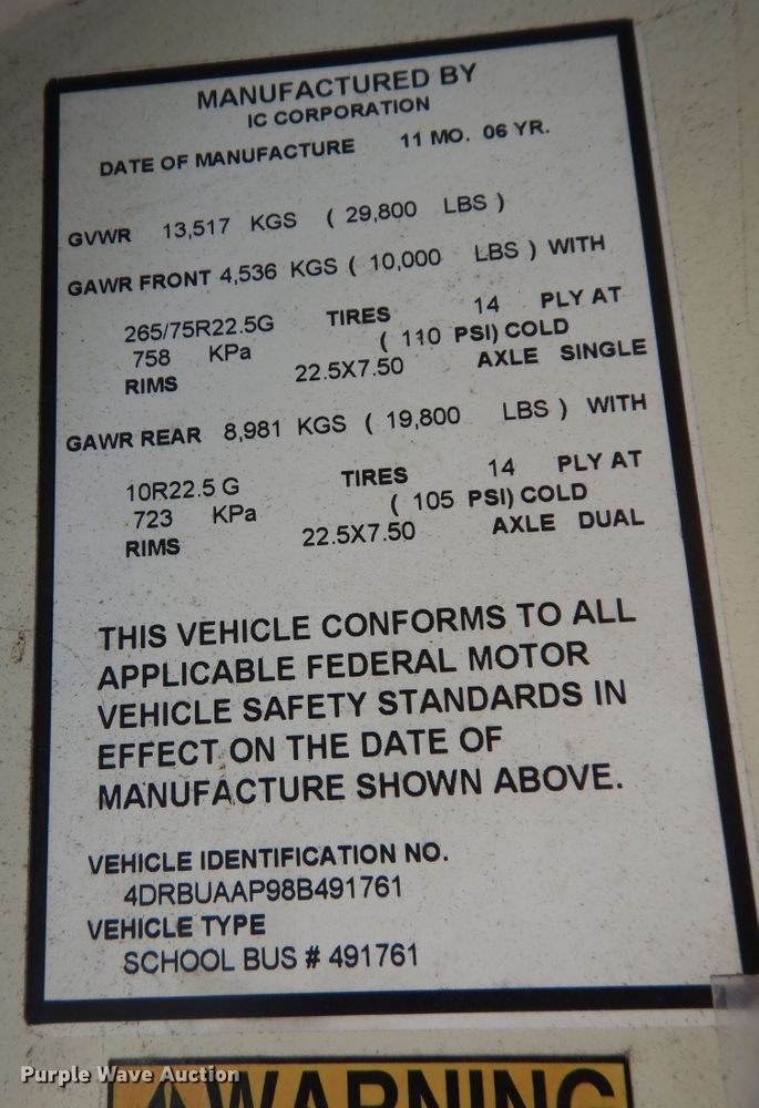 image for item DN1571 2008 International CE300  school bus