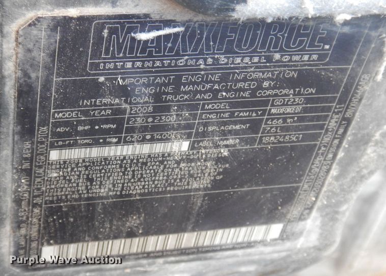 image for item DP5574 2008 International WorkStar 7400SFA  dump truck