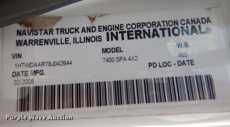 image for item DP5574 2008 International WorkStar 7400SFA  dump truck