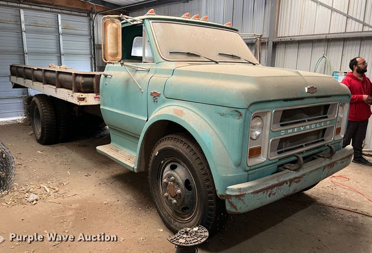 image for item DR1545 1967 Chevrolet 50  dump flatbed truck