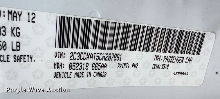 image for item DS8265 2012 Dodge Charger Police