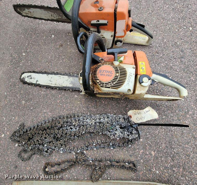 image for item JG9858 (2) Stihl MS260 chainsaws