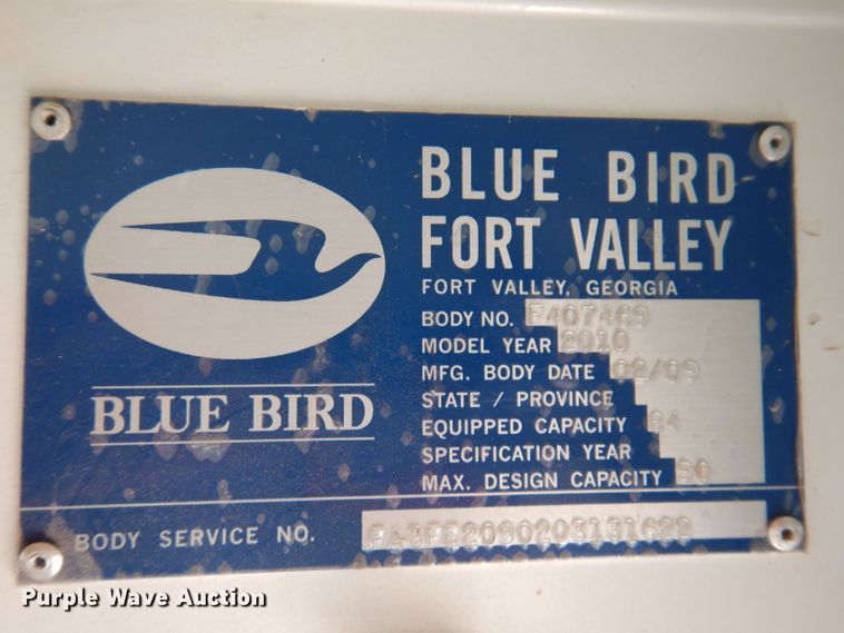 image for item JH9729 2010 Blue Bird  school bus