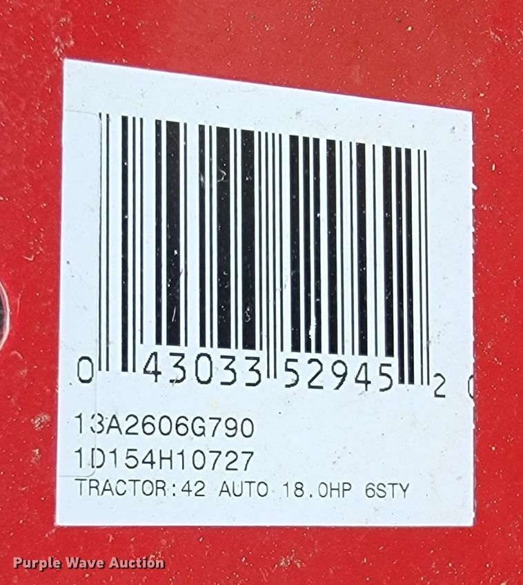 image for item JL9374 White LT1800  lawn mower