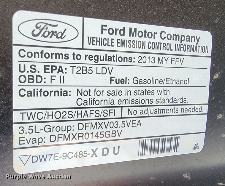 image for item JL9420 2013 Ford Taurus Police Interceptor