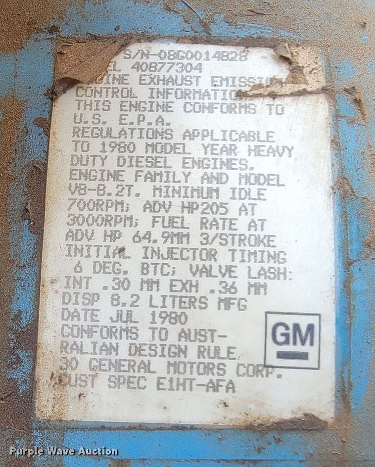 image for item KA9297 1983 Ford C700  dump truck