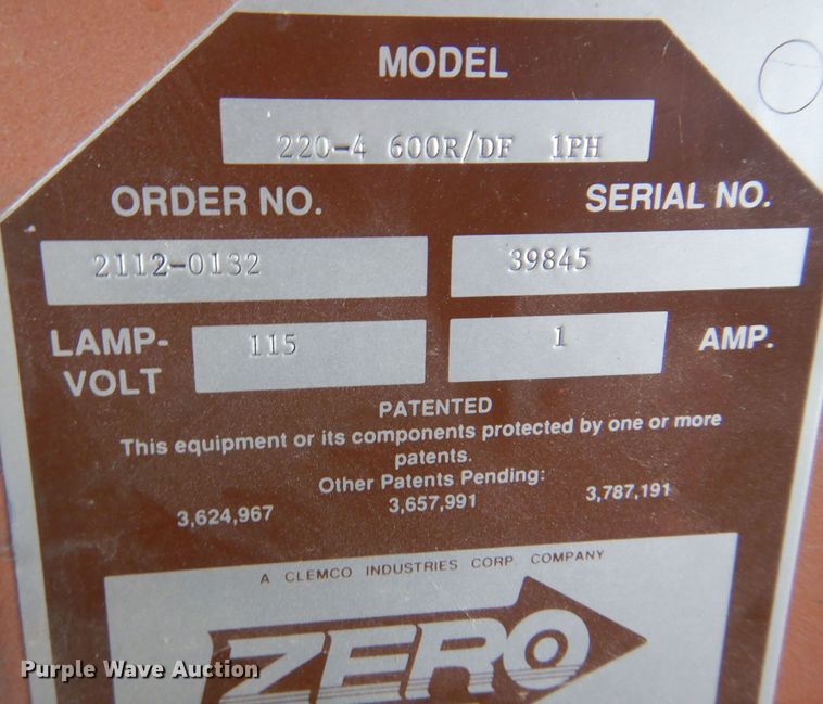 image for item KI9431 Zero Mfg. 200-4  sandblast cabinet