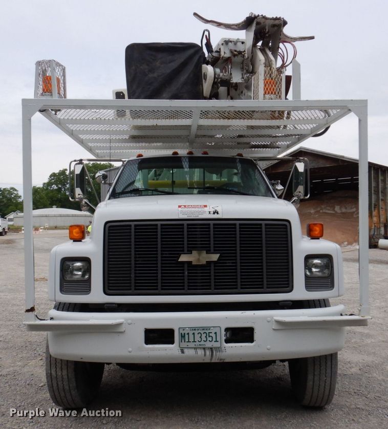 image for item KR9297 1998 Chevrolet C7500  digger derrick truck