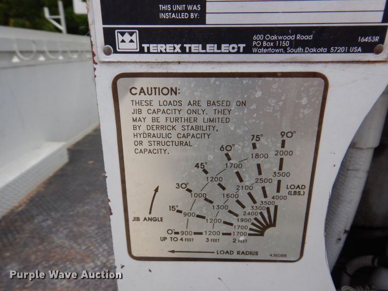 image for item KR9297 1998 Chevrolet C7500  digger derrick truck