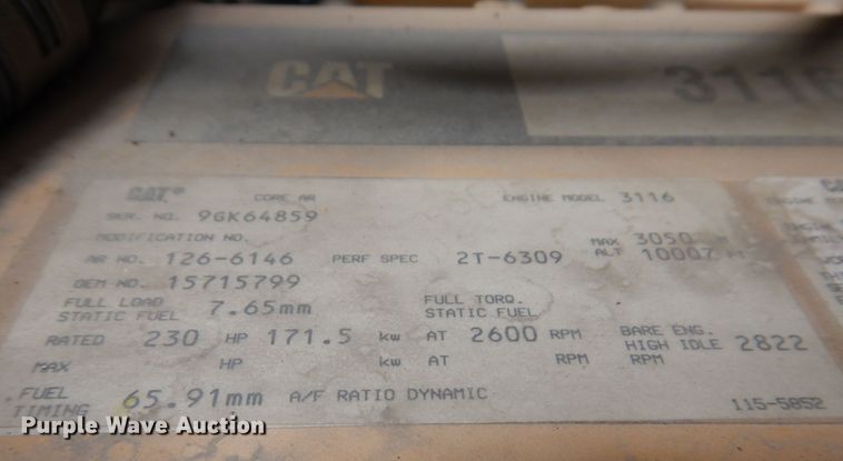 image for item KR9297 1998 Chevrolet C7500  digger derrick truck