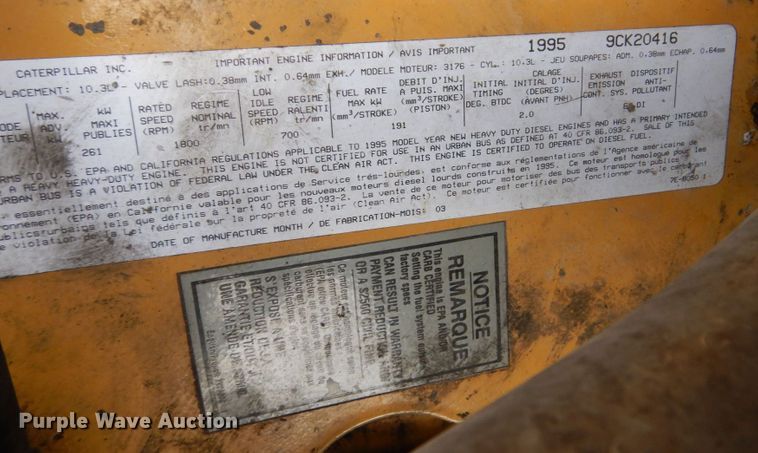 image for item KR9298 1995 International 8100  water truck