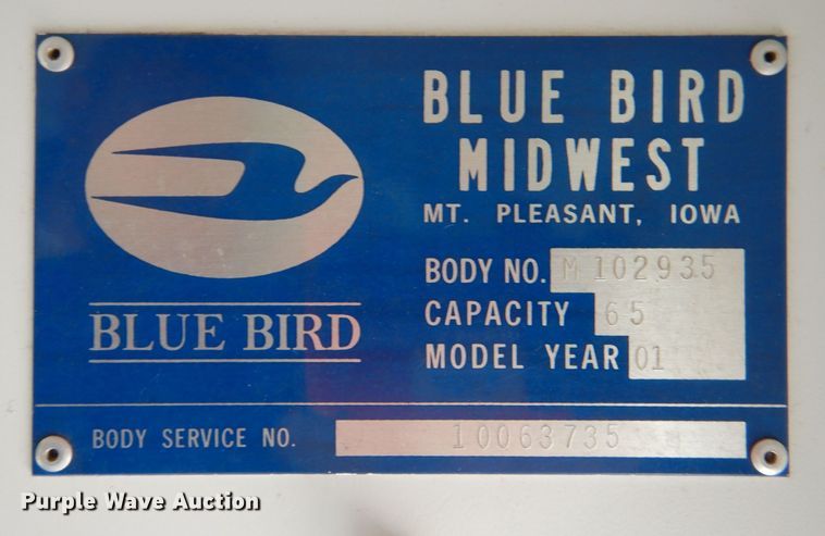 image for item LS9260 2001 Blue Bird  school bus