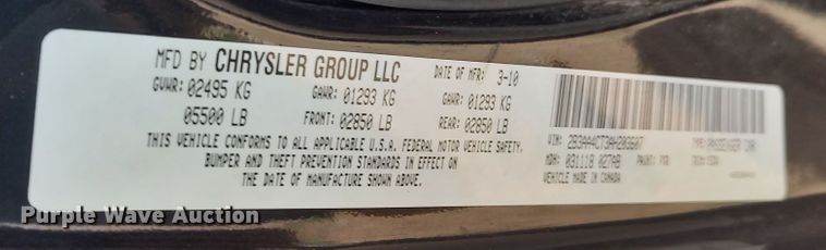 image for item LU9075 2010 Dodge Charger