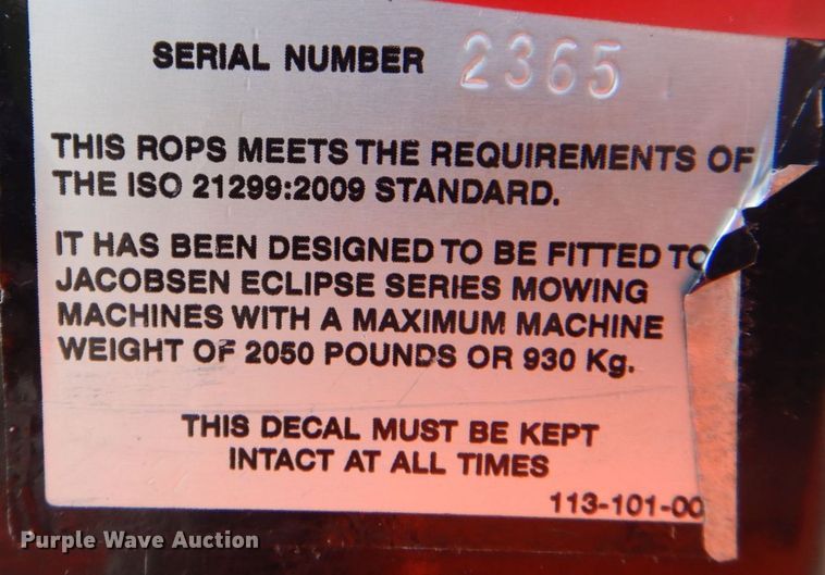 image for item MF9059 2015 Jacobsen Eclipse 322  reel mower