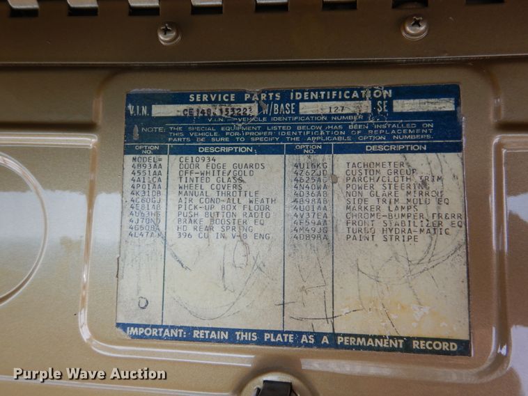 image for item DN7362 1968 Chevrolet C10  50th Anniversary pickup truck