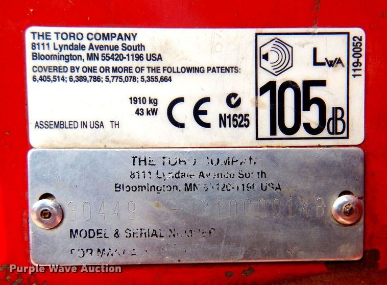 image for item DP4249 Toro Groundsmaster 4100D  lawn mower