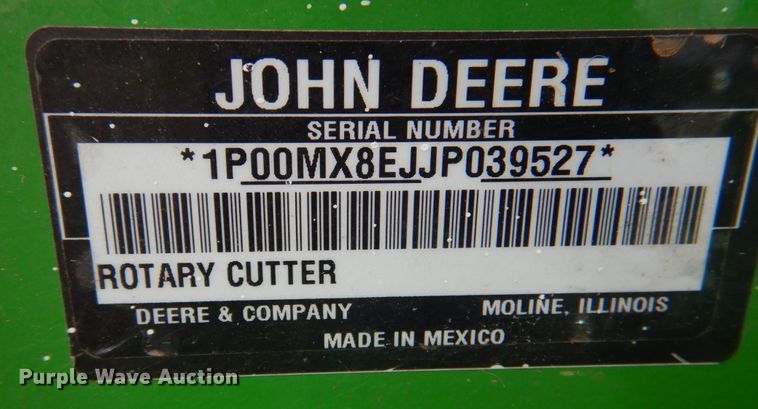 image for item DP4278 John Deere MX8  rotary mower