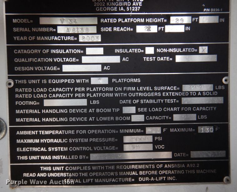 image for item DP5571 2004 Ford E350 Super Duty  van with bucket lift