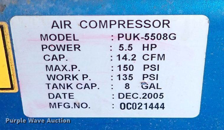 image for item DS7100 Puma PUK-5508G  air compressor