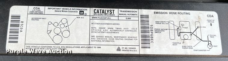 image for item DS8275 1996 Chevrolet K1500  Ext. Cab pickup truck