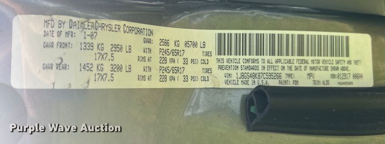 image for item HL9109 2007 Jeep Grand Cherokee Laredo  SUV