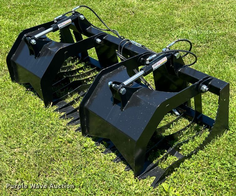 image for item HL9156 74" W skid steer rock grapple bucket