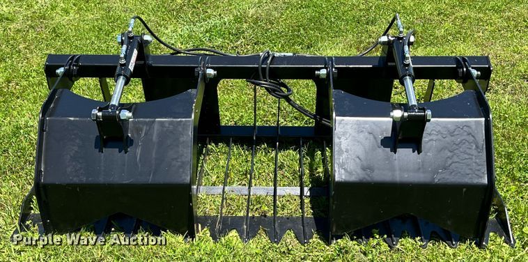 image for item HL9156 74" W skid steer rock grapple bucket