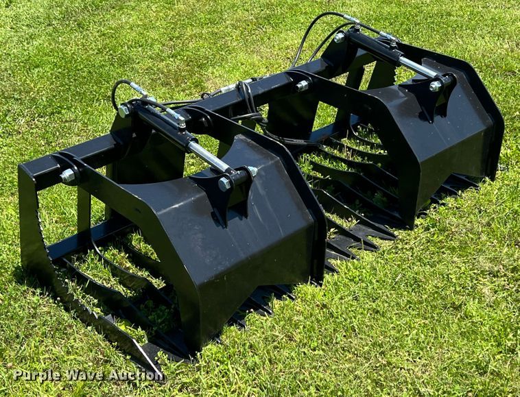 image for item HL9156 74" W skid steer rock grapple bucket
