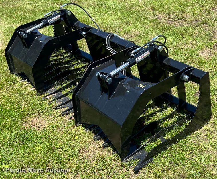 image for item HL9157 80" W skid steer rock grapple bucket