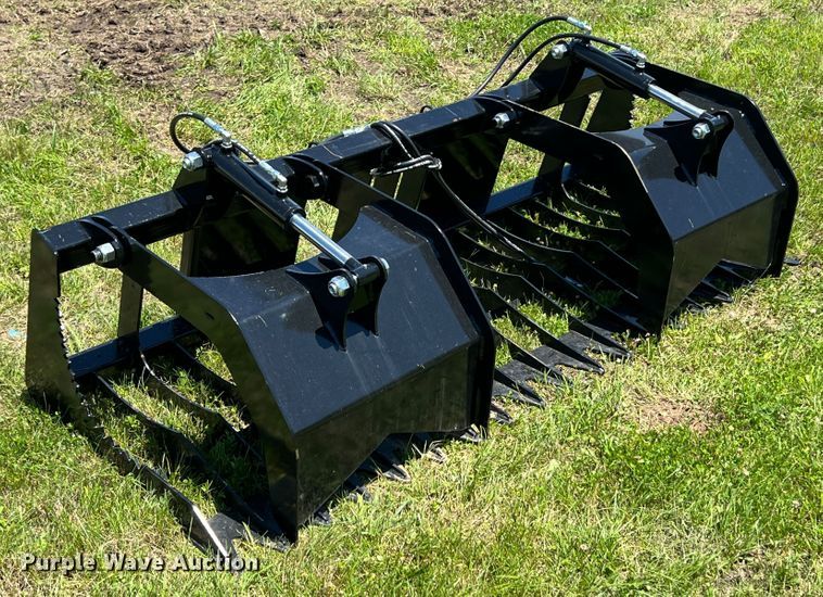 image for item HL9158 80" W skid steer rock grapple bucket