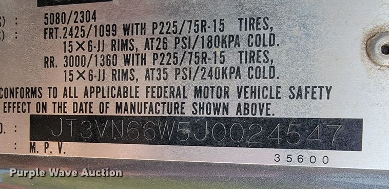 image for item JL9408 1988 Toyota 4Runner  SUV