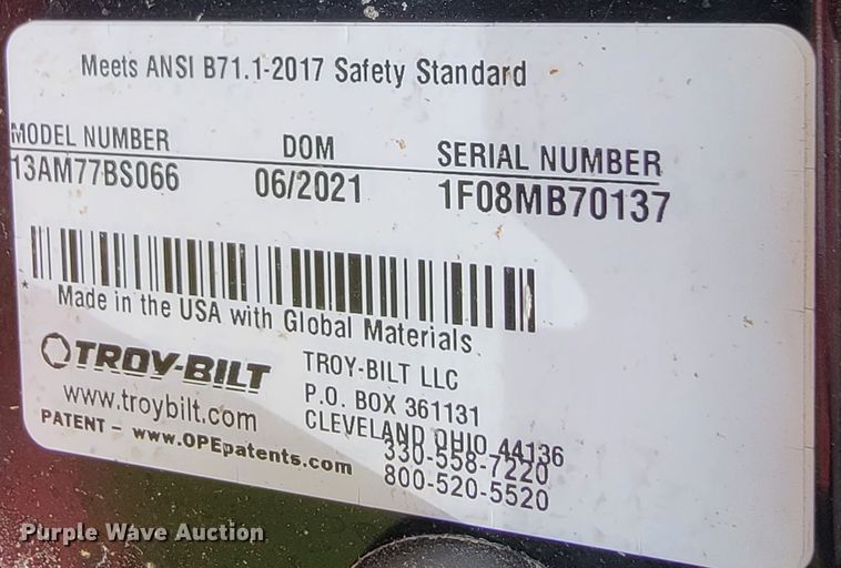 image for item JL9411 Troy-Bilt Pony 42B  lawn mower