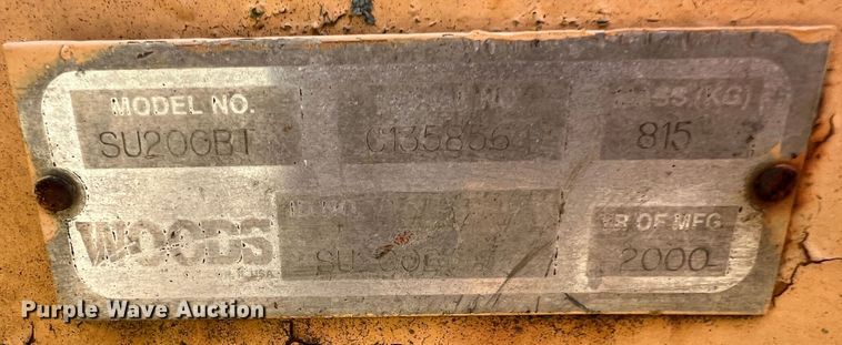image for item KC9907 2000 Woods SU200BT  soil pulverizer