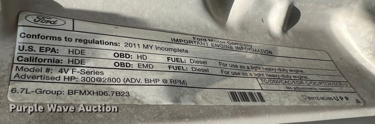 image for item KC9980 2011 Ford F450 Super Duty XL  Crew Cab utility / service truck