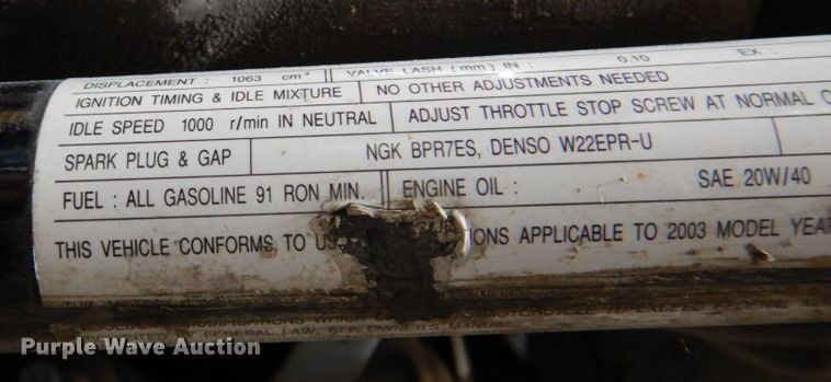 image for item KD9893 2003 Yamaha XVS1100  motorcycle